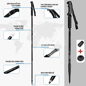 Gậy Leo Núi Trekking Đi Rừng, Dã Ngoại, Đi Phượt - Hàng chính hãng dododios