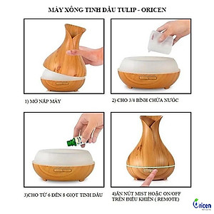 Máy khuếch tán tinh dầu Oricen Hoa Tulip(điều khiển bằng Remote)