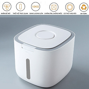 Thùng Đựng Gạo Cao Cấp MINIIN 5kg & 10kg - Thùng Đựng Gạo Nắp Đậy Thông Minh, Thiết Kế Hiện Đại & Đẹp Mắt, Chất Liệu ABS &PP An Toàn Chống Nước, Chống Ẩm Mốc, Mối Mọt - Hàng Nhập Khẩu