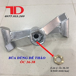 Búa tháo tán lồng máy giặt 36-38, bộ van tháo ốc máy giặt 36-38