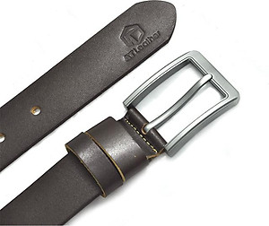 Thắt lưng da bò nam AT Leather Premium PK1 - Nâu