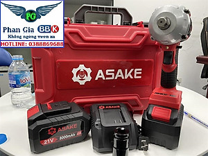 MÁY SIẾT BULONG CAO CẤP ASAKE MỞ ỐC 38mm  PIN 15 CELL 8.0 AH