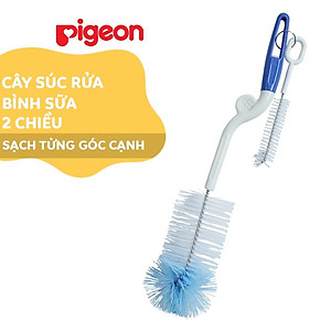 Cây súc rửa bình sữa và núm vú Pigeon - Tay xoay hai chiều/một chiều