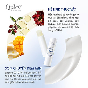Son dưỡng môi không màu chuyển kem mịn LipIce Creamy