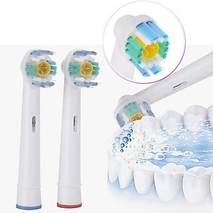 Cho máy Oral B Braun, bộ 4 Đầu Bàn Chải đánh răng điện thay thế MIHOCO EB18-P New   ,  phá tan mảng bám, cho răng trắng sáng