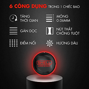 Bao cao su Shell Performax 6 in 1 kéo dài thời gian - Hộp 10 cái | SHELL CHÍNH HÃNG