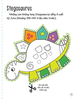 Cắt, Gấp, Tô Màu - Thế Giới Khủng Long