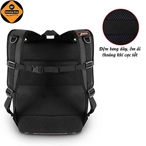 Balo Laptop Thời Trang Cao Cấp Xbags XB3101 Màu Đen, Thiết Kế Dạng Hộp Lớn Nhiều Ngăn, Chống Nước Chống Sốc, Cá Tính, Phù Hợp Đi Làm Đi Học!