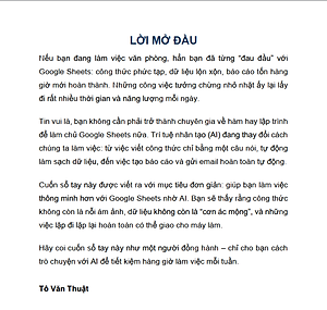 Sách - AI Và Google Sheets - Từ Công Thức Đơn Giản Đến Tự Động Hóa Toàn Diện