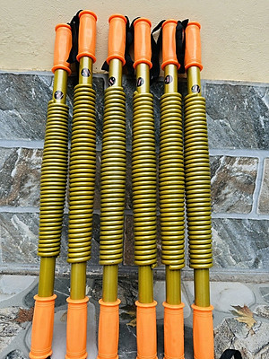 Gậy Lo xo,Thanh lò xo(Màu Vàng Bầu) gậy bẻ tay tập cơ tay cơ ngực 80kg 100kg titan GYM(Hình ảnh thực của Gậy)