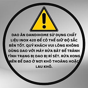 Bộ 6 dao ăn bít tết inox DandiHome 2020 cao cấp, sang trọng, tinh tế
