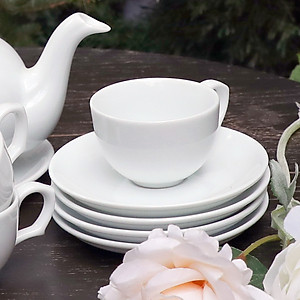 Bộ ấm bầu 2 mới trắng sứ Long Phương cao cấp dung tích 500ml