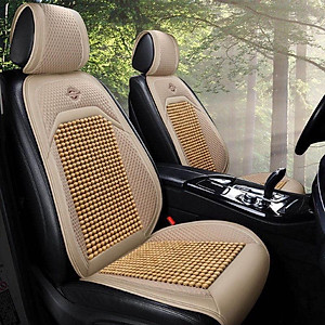 Lót Ghế Hạt Gỗ Ô Tô Loại Cao Cấp, Bọc Ghế Ô Tô Chống Nóng, Massage Lưng, Hạt Gỗ Tự Nhiên, Da Sang Trọng