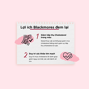 Viên Uống Hỗ Trợ Giảm Cholesterol Ngăn Ngừa Bệnh Tim Mạch Blackmores Cholesterol Health Lọ 60 Viên