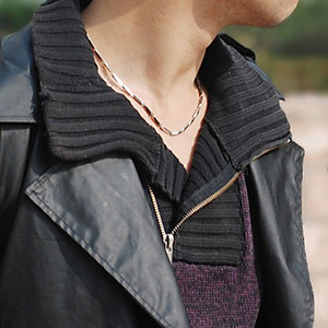 Dây chuyền nam inox thời trang hỏa tiển trơn 2mm thép không gỉ BC02