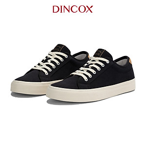 Giày Sneaker Nam Vải Canvas DINCOX E12 Black Đơn Giản Thanh Lịch
