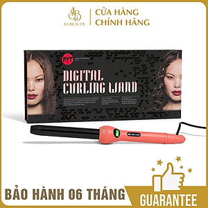 Máy Uốn Tóc Kỹ Thuật Số PYT Digital Curling Wand 25mm - Màu Cam - Kèm Găng Tay Chịu Nhiệt - Công Nghệ Nhiệt Hồng Ngoại Xa