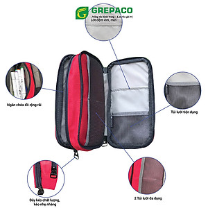 Túi Hộp Đựng Bút Viết Grepaco Bằng Vải Bố Canvas Tote Đẹp Nhiều Ngăn Size Lớn Đa Năng Dành Cho Học Sinh, Sinh Viên, Dân Văn Phòng Đựng Dụng Cụ Đồ Dùng Học Tập, Mỹ Phẩm, Phụ Kiện Đồ Cá Nhân – Hàng Chính Hãng