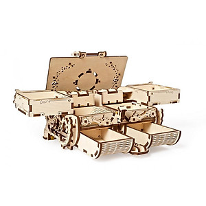 Mô Hình Gỗ Cơ Khí -  Ugears Antique box - Hộp nữ trang, Chính hãng Ugears, nhập khẩu nguyên bộ EU, mô hình lắp ráp 3D, Đồ chơi trí tuệ DYI
