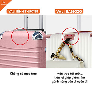 Vali du lịch BAMOZO 8809 vali kéo nhựa được bảo hành 5 năm
