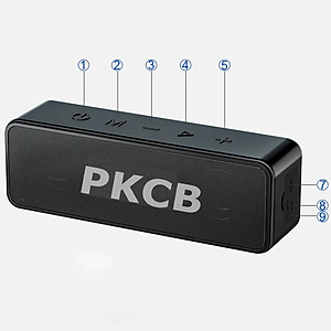 Loa bluetooth 5.3 PKCB 30W Super Bass TWS lên 60w TF Card/ Line in 3.5mm / AUX Stereo Surround, Loa Không Dây Nghe Nhạc Pin 3000Mah - Hàng Chính Hãng