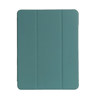 BAO DA SMART COVER SILICON, ỐP LƯNG SILICON CHO IPAD CÓ KHE CÀI BÚT APPLE PENCIL CHO IPAD 10.2 INCH, 10.5 INCH, IPAD PRO 11 INCH, IPAD AIR 4 10.9 INCH MÀU XANH RÊU