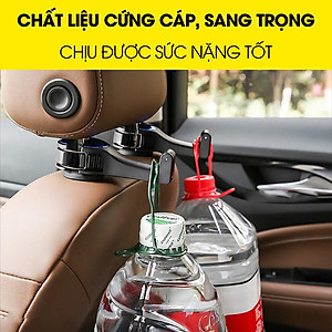 Móc Treo Đồ Sau Ghế Xe Hơi Ô Tô Kiêm Kẹp Điện Thoại Tiện Lợi Sét 2 móc treo đồ cài sau ghế ô tô
