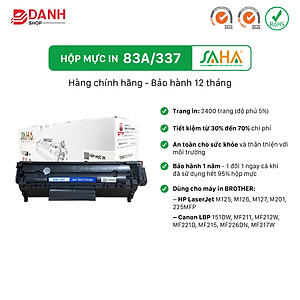 Hộp mực in SAHA 83X/337 cho máy in HP, Canon - Hàng chính hãng