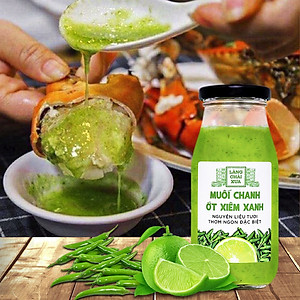 Đặc Sản Phan Thiết - Muối Chanh Ớt Xiêm Xanh Cao Cấp Làng Chài Xưa, Nguyên Liệu Tươi, Thơm Ngon Đặc Biệt, Chai Thủy Tinh 300Gr