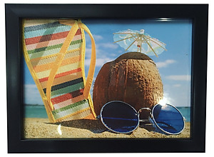 Bộ 8 Khung Hình Kính Treo Tường Tặng bộ ảnh như hình mẫu, Đinh Treo Tranh và sơ đồ treo - Khung Hình Phạm Gia PGCTK27