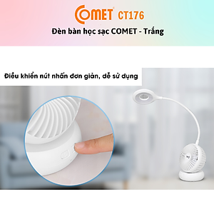 Đèn Bàn - Đèn Sạc 2 Trong 1 LED COMET CT176