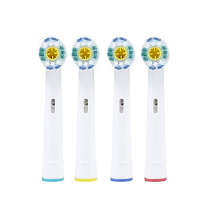 Cho máy Oral B Braun, bộ 4 Đầu Bàn Chải đánh răng điện thay thế MIHOCO EB18-P New   ,  phá tan mảng bám, cho răng trắng sáng