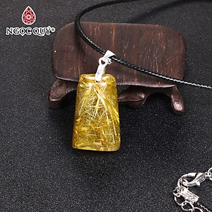 Mặt dây chuyền thạch anh tóc vàng mệnh thủy, kim - Ngọc Quý Gemstones