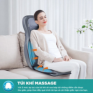 Đệm, Ghế Massage Cao Cấp KingTech KC-700 - Máy Mát Xa Lưng, Cổ Vai Gáy Chế Độ 3D Chuyên Sâu, Kết Hợp Tính Năng Nhiệt, Túi Khí - Hàng Chính Hãng