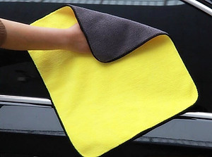 Combo 2 Khăn Lau Xe Ô Tô Siêu Thấm Size 30cm x 40cm, Khăn Lau Nội Thất Cho Xe, Chất Liệu Microfiber - Hàng Loại 1 Chính Hãng MINIIN