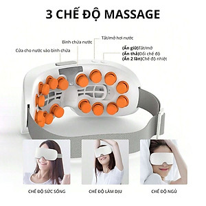 Máy massage mắt 16 đầu rung KACHI MK380 phun sương thư giãn - hàng chính hãng