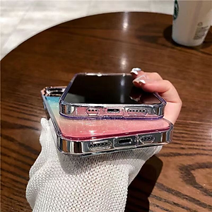 Ốp lưng chống sốc cho iPhone 14 Pro / 14 Pro Max / 12 Pro Max hiệu Likgus Luxury Gradient trang bị viền Camera ánh kim sang trọng , chống sốc chống va đập - Hàng nhập khẩu