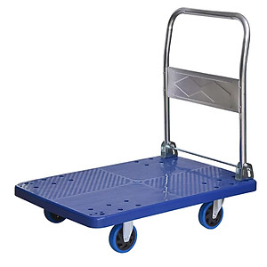 Xe đẩy hàng 4 bánh gấp gọn bánh chống ồn sàn kim loại bền bỉ