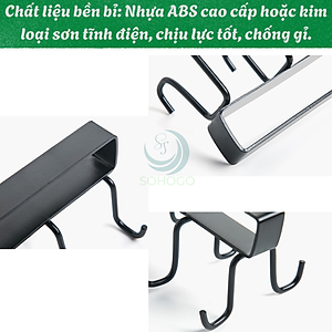 Móc Treo Dưới Gầm Tủ – Tiết Kiệm Không Gian Kệ Treo Dụng Cụ Nhà Bếp Gắn Tủ Móc Treo Ly Tách và Đồ Nhà Bếp Dưới Kệ 10 Móc