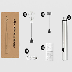 Máy tạo bọt cafe, sữa, đánh trứng mini cầm tay MFB1501D kích thước nhỏ gọn, tiện dụng - Hàng Nhập Khẩu