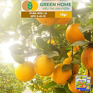 Phân Bón Npk 5-45-10, Greenhome, Đầu Trâu, Gói 10Gr, Phân Bón Kích Ra Hoa, Đậu Trái