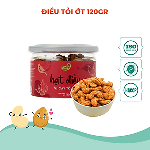 [Hạt Điều Tẩm Vị] Hạt Điều Tẩm Vị Cay Tỏi Ớt, Hạt Điều Tỏi Ớt, Hạt Điều Rang Vị Tỏi Ớt, Hạt Điều Acồ Size A++, Hạt Điều Xuất Khẩu - Hũ Nắp Nhôm 120g - Thương Hiệu FAMINUTS