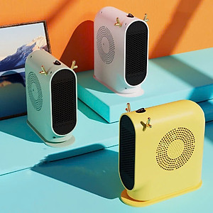 Máy sưởi mini công suất 500-1000W, quạt sưởi mini để bàn Q124, thiết kế nhỏ gọn, làm nóng tức thì, hàng chính hãng, bảo hành 12 tháng