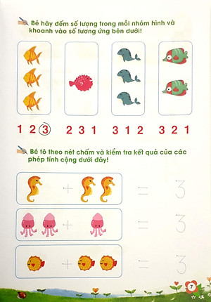 Sách Bé Tự Tin Bước Vào Lớp 1 - Cùng Bé Học Toán - Tập 1 (Dành Cho Bé Từ 5 - 6 Tuổi)