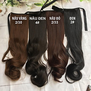 Tóc giả nữ cột xoăn đuôi 38cm 