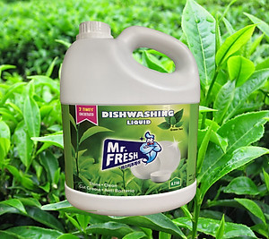 Combo 2 can Nước rửa bát đậm đặc Mr.fresh Hương trà xanh 4200ml