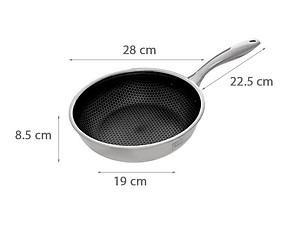 Chảo Chống Dính Blackcube 3 Lớp Đáy Liền Fivestar (16cm/28cm)