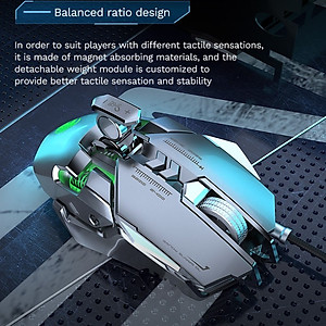 Chuột cơ gaming led RGB 6400DPI MK300 mechanical Gaming mouse Esport cho máy tính laptop hàng nhập khẩu