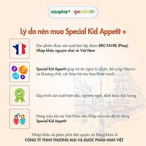 TPBVSK Special Kid Appetit+ Bổ sung các loại Vitamin và Khoáng chất - Hỗ trợ tiêu hóa tốt, giúp bé ăn ngon miệng (125ml)[Siro – Nhập khẩu Pháp]