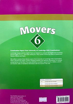 Sách Cambridge Young Learner English Test Movers 6: Student Book